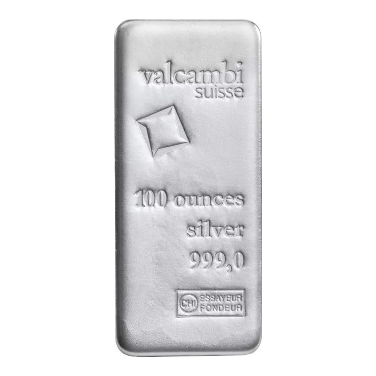 100 oz Valcambi Suisse Silver Bar (Cast) – view 2