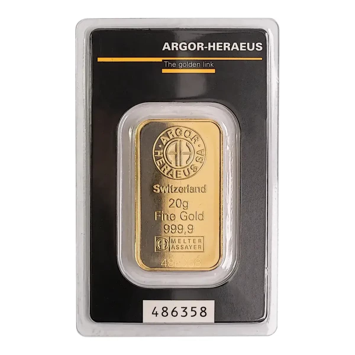 20 g Argor-Heraeus Gold Bar (Minted)