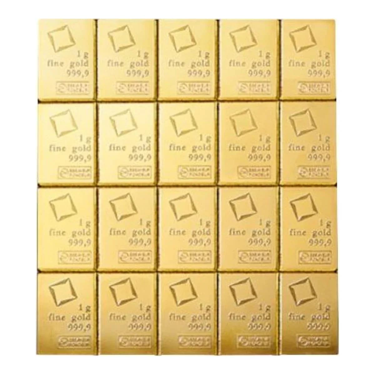 20 g Valcambi Gold CombiBar (20 × 1 g) – view 2