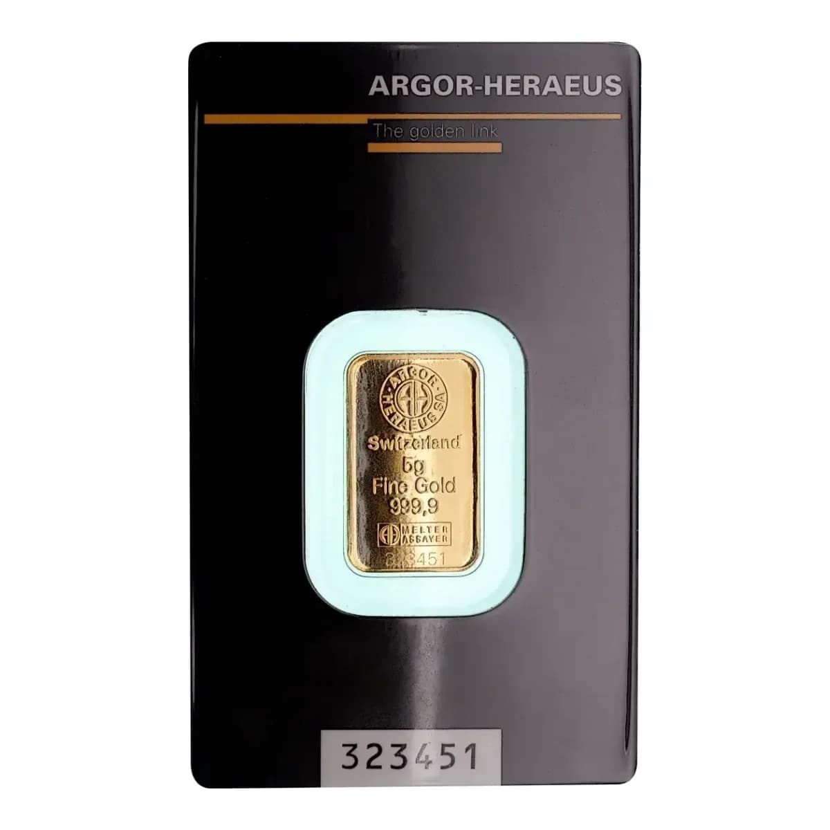 5 g Argor-Heraeus Gold Bar (Minted)