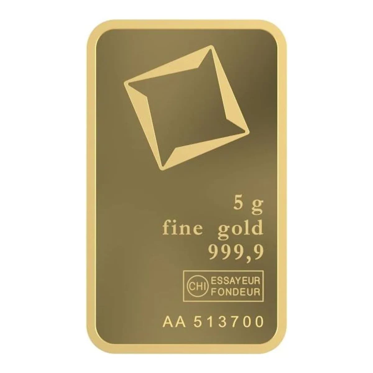 5 g Valcambi Suisse Gold Bar (Minted)