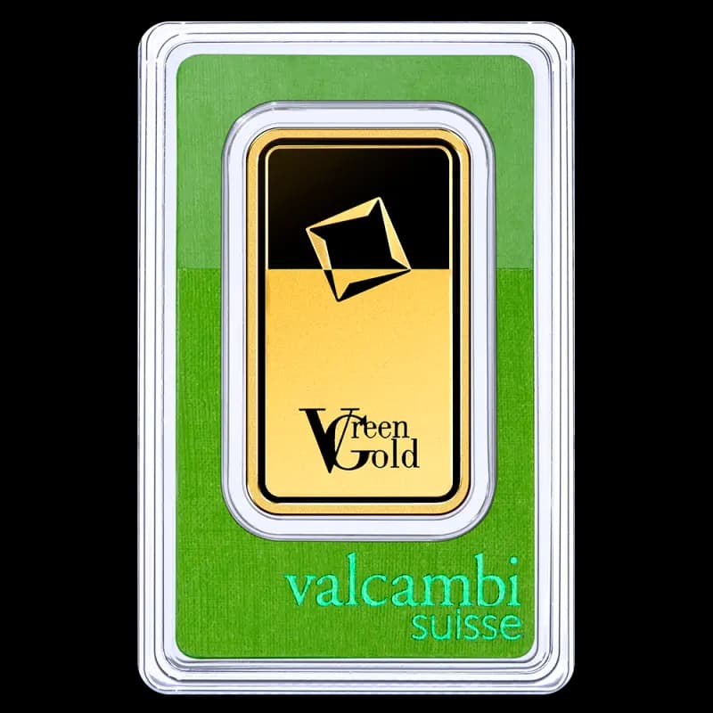 100g Gold Bar | Valcambi | Green Gold