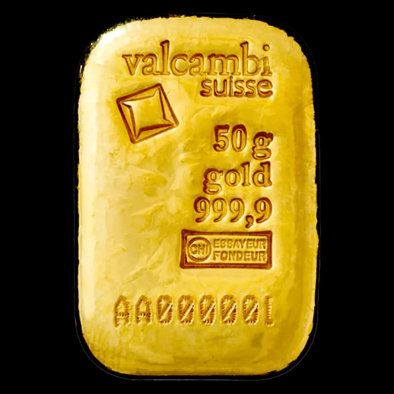 50g Gold Bar | Casted | Valcambi