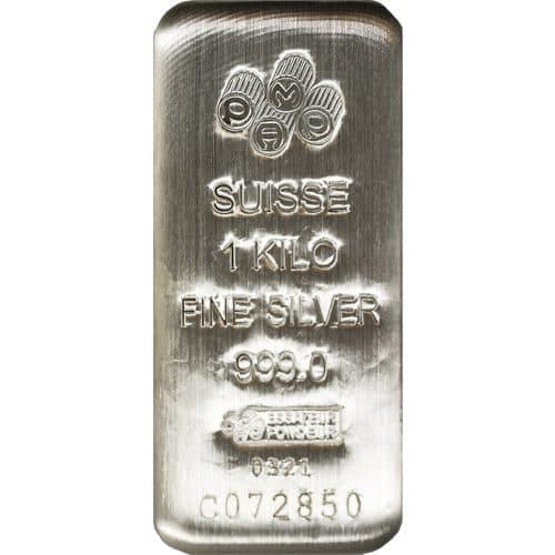 1 kilo pamp suisse silver bar obv