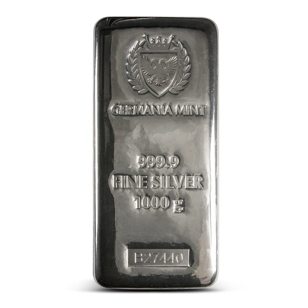 1 Kilo Germania Mint Cast Silver Bar