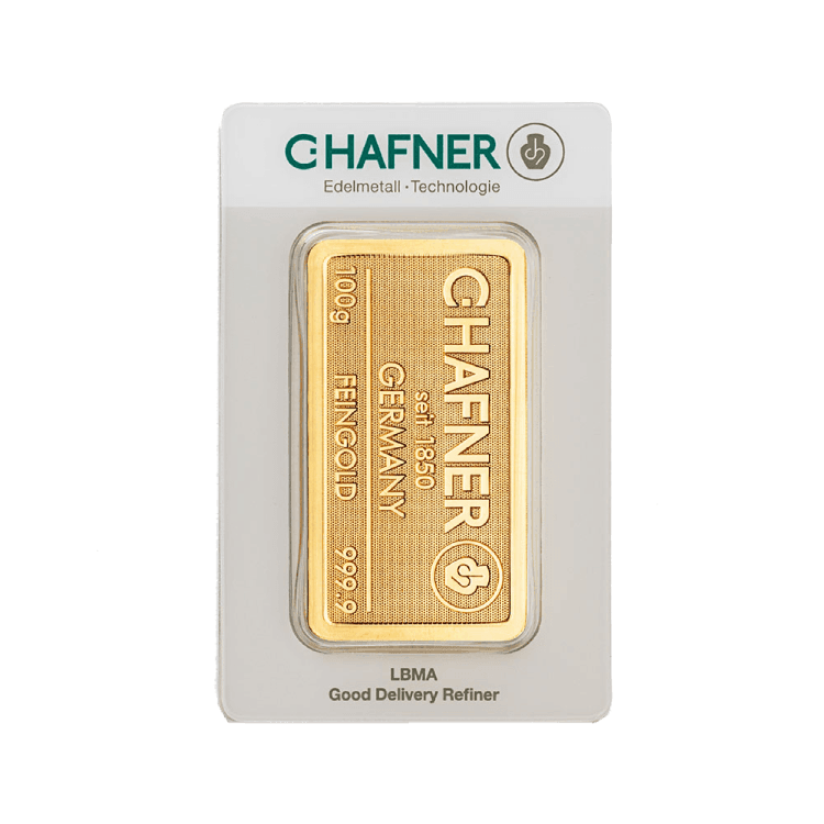 100g C. Hafner Gold Bar