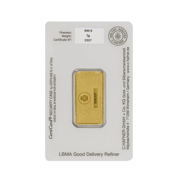 5g C. Hafner Gold Bar