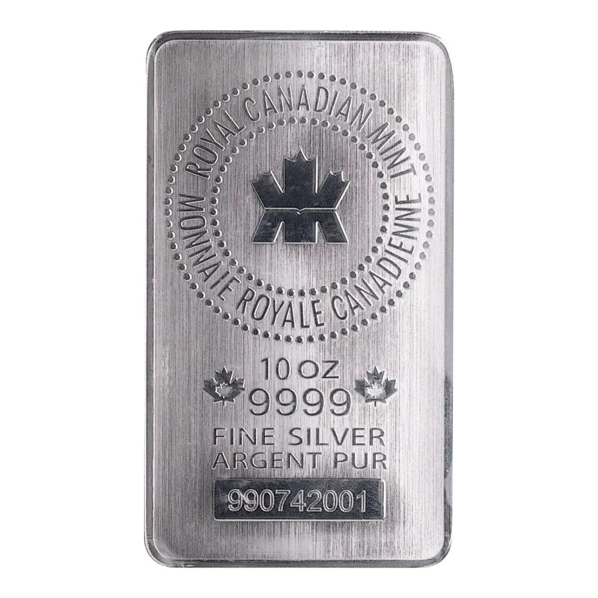 10 oz Royal Canadian Mint Silver Bar
