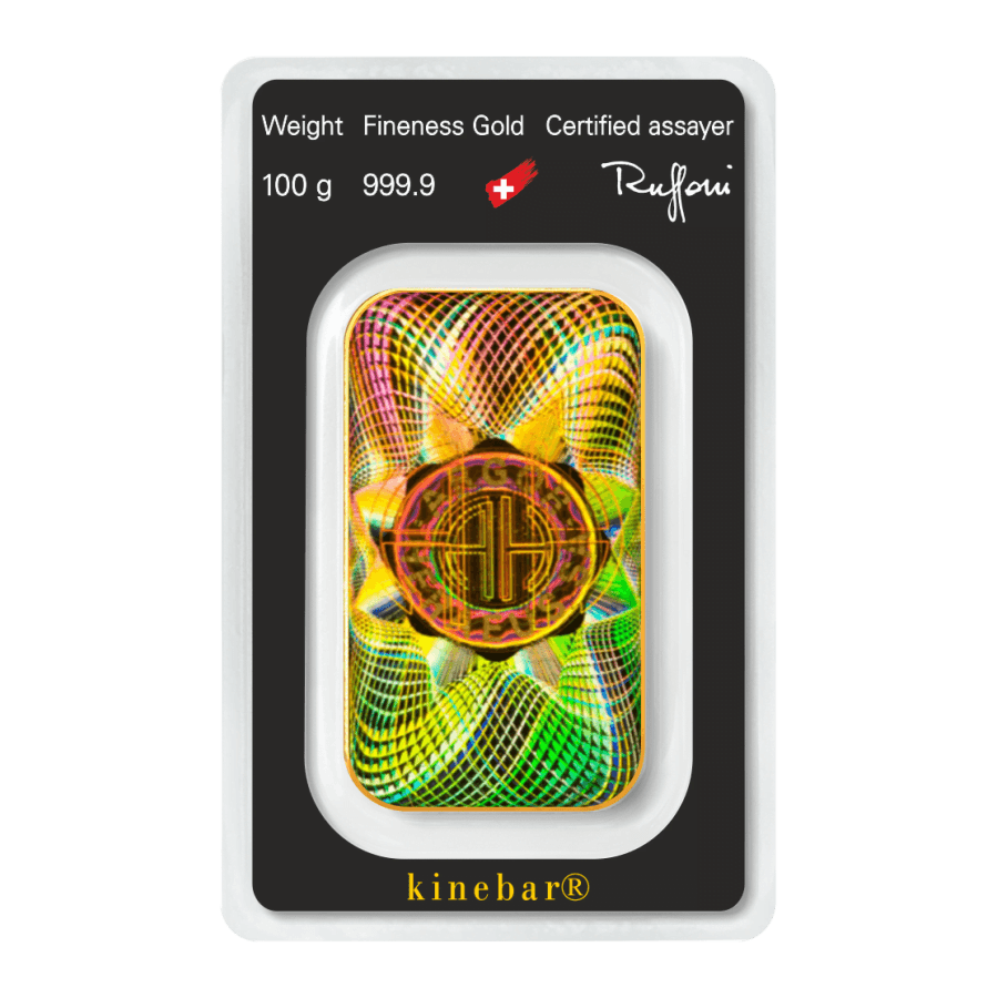 100g Gold Bar | Argor Heraeus | Kinebar