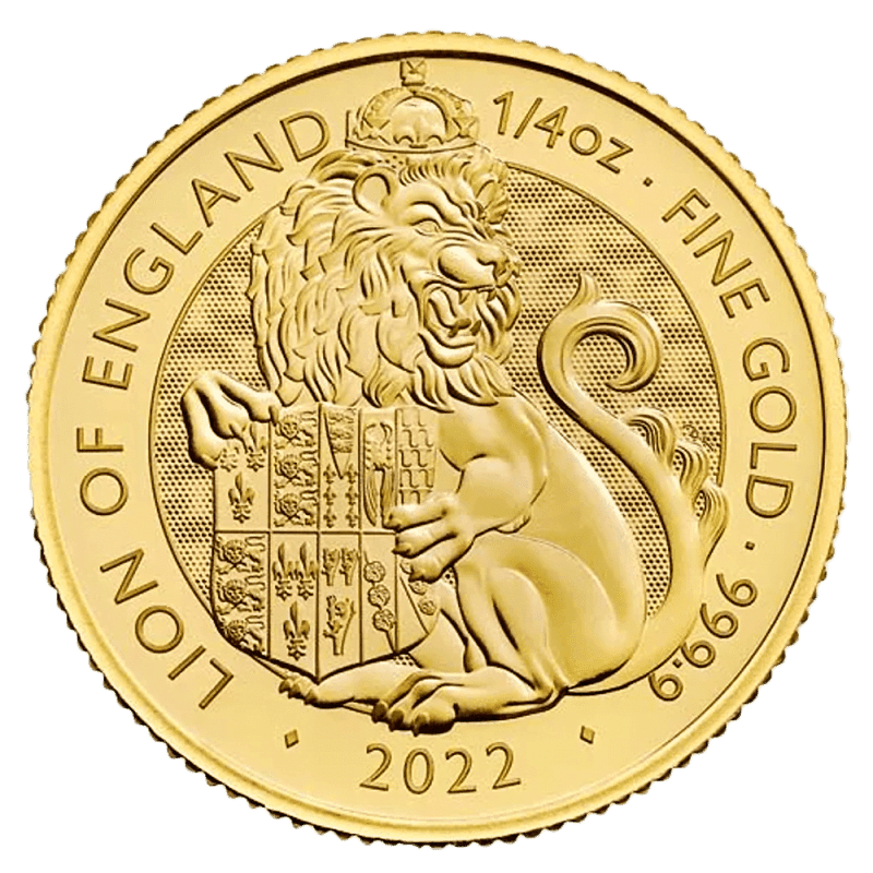 1/4 oz Tudor Beasts The Lion of England Gold Coin | 2022