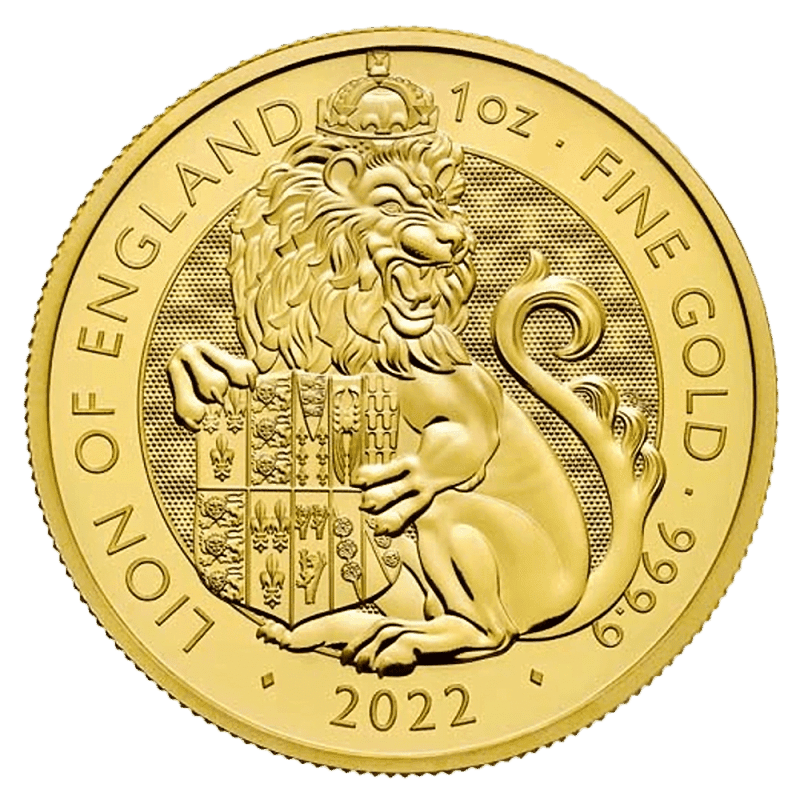 1 oz Tudor Beasts The Lion of England Gold Coin | 2022