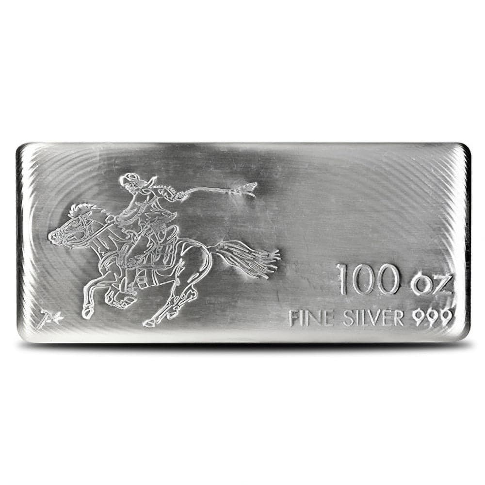 PID3696756 100 OZ SILVERTOWNE PONY SILVER BAR NEW 03
