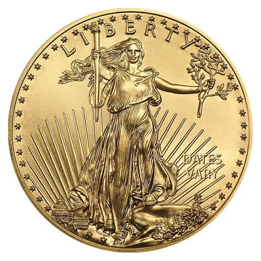 1/4 oz $10 Gold American Eagle Coin (Date Varies)