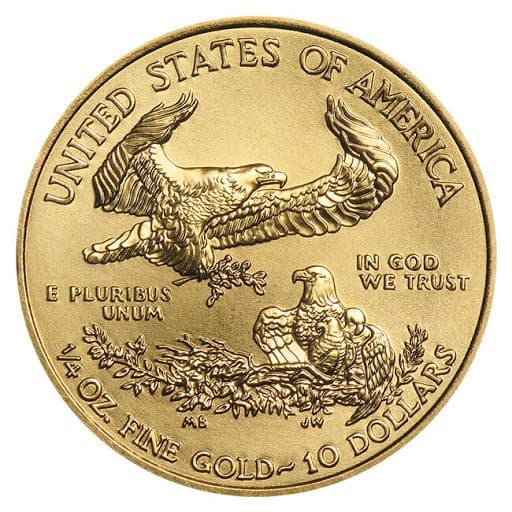 1/4 oz $10 Gold American Eagle Coin (Date Varies)