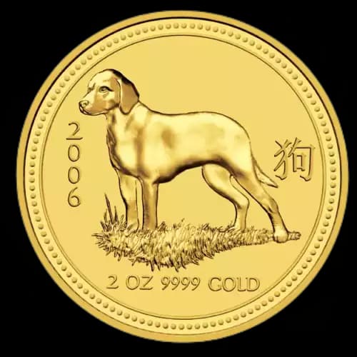 Perth Mint 2oz Lunar Year of the Dog Gold Coin