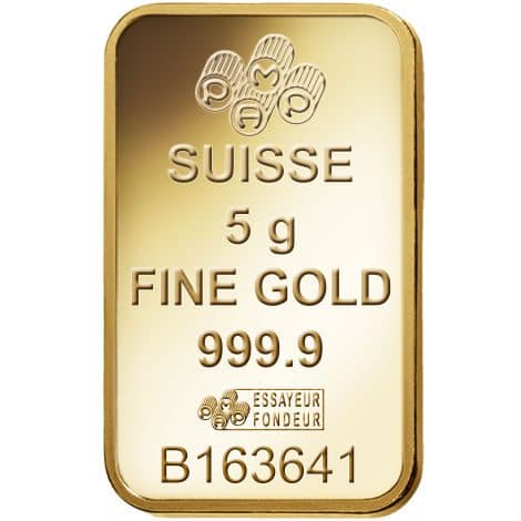 5 Gram PAMP Suisse Fortuna Gold Bar (New w/ Assay)