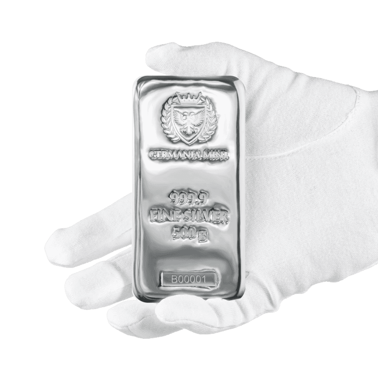 500g Germania Mint Silver Bar