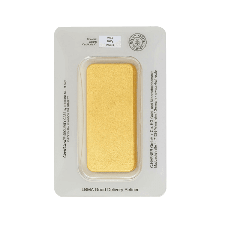 1 kilo C. Hafner Gold Bar
