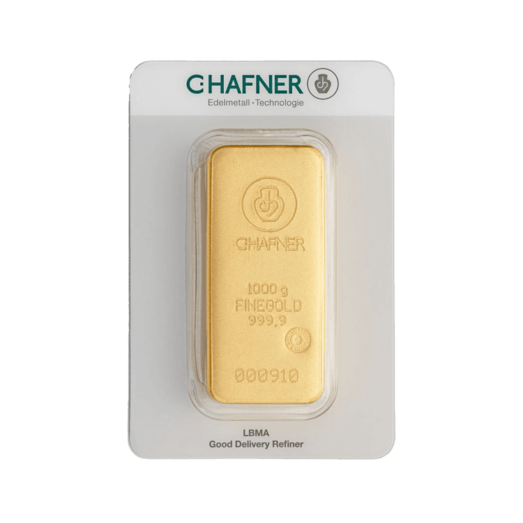 1 kilo C. Hafner Gold Bar