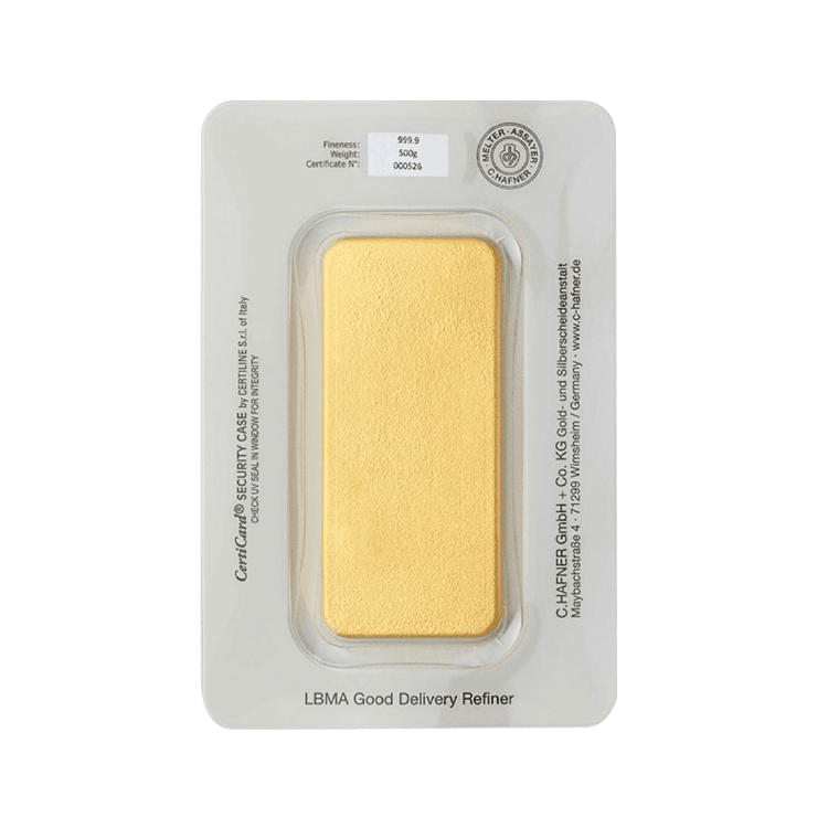 500g C. Hafner Gold Bar