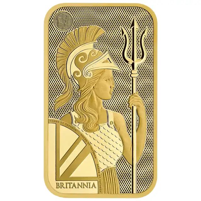 The royal mint sec1ure britannia 100g gold bar
